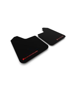 Rally Armor Universal Basic Mud Flap w/ Red Logo - Pair - MF12-BAS-RD-LRT
