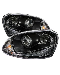 Spyder Volkswagen GTI 06-09/Jetta 06-09 Xenon/HID Model Only - DRL Black PRO-YD-VG06-HID-DRL-BK - 5017529
