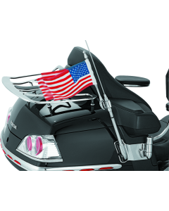 Kuryakyn Antenna Flag Mount With Flag 01-17 GL1800 Chrome - 4233
