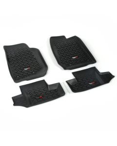 Rugged Ridge Floor Liner Front/Rear Black 2007-2018 Jeep Wrangler JK 2 Dr - 12987.03