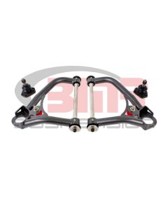 BMR 67-69 1st Gen F-Body Pro-Touring Upper A-Arms w/ Tall Ball Joint (Delrin) - Black Hammertone - AA027H