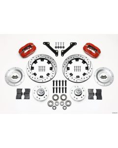Wilwood Forged Dynalite Front Kit 12.19in Drilled Red 70-78 Camaro - 140-8582-DR