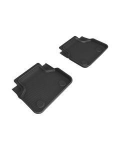 3D Maxpider 2018+ BMW 8 Series Gran Coupe RWD Kagu 2nd Row Floormat - Black - L1BM11421509