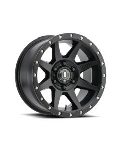 ICON Rebound 18x9 6x5.5 0mm Offset 5in BS 106.1mm Bore Satin Black Wheel - 1818908350SB
