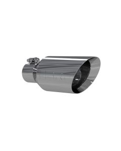 MBRP T304 Stainless Steel 4.5" O.D. Dual Wall Angle Rolled End 2.5" Inlet 11" Length Exhaust Tip- MB - T5161