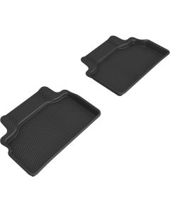 3D MAXpider 2012-2016 Hyundai Genesis Kagu 2nd Row Floormats - Black - L1HY02321509