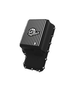 aFe 20-21 Ford Truck w/ 10R140 Transmission Pan Black POWER Street Series w/ Machined Fins - 46-71220B