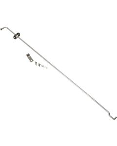 Kentrol 72-86 Jeep CJ Hood Prop Rod - Polished Silver - 30523