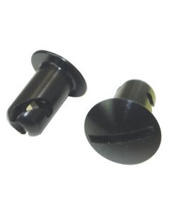Moroso Quick Fastener - Oval Head - 7/16in x .500in - Aluminum - Black - 10 Pack - 71355