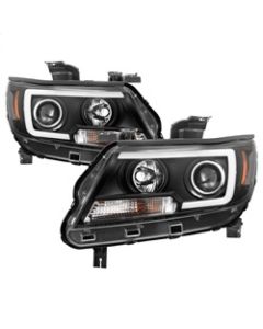 Spyder 15-17 Chevy Colorado Projector Headlights - Light Bar LED - Black (PRO-YD-CCO15-LBDRL-BK) - 5085283