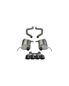 Corsa 17-19 Chevy Corvette Z06 2.75in Axle Back Exhaust Black Dual Rear Exit Quad 4.5in Tip (Sport) - 14768BLK