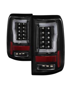 Spyder 04-08 Ford F-150 Projector Tail Lights - Light Bar DRL LED - Black ALT-YD-FF15004V2-LBLED-BK - 5084170