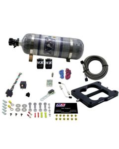 Nitrous Express Q-Jet/Holley Spread Bore Nitrous Kit (50-300HP) w/Composite Bottle - 30080-12