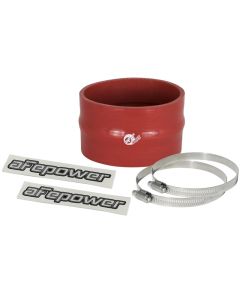 aFe Magnum FORCE CAI Univ. Silicone Coupling Kit (3.5in. ID / 2.25in. L) Straight w/Hump - Red - 59-00060