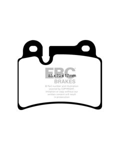 EBC 06-09 Volkswagen Touareg 3.6 (2 pin holes at top of backplate) Ultimax2 Rear Brake Pads - UD1277