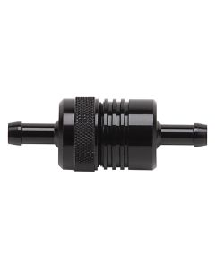 Russell Performance Black Street Fuel Filter (3in Length 1-1/8in diameter 5/16in inlet/outlet) - 645090
