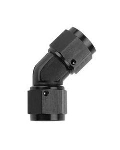 Fragola -6AN x 45 Degree Female Coupler - Black - 496206-BL