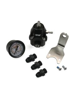 DeatschWerks DWR1000C AFPR + Pressure Gauge + 6AN Fittings - Anodized Black - 6-1002-FRB-66