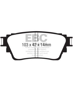 EBC 18-21 Mitsubishi Outlander Yellowstuff Rear Brake Pads - DP42376R