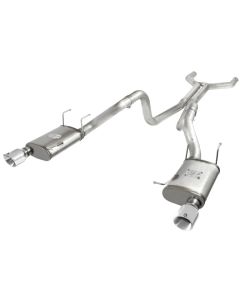 aFe MACHForce XP Cat-Back Exhaust 3in SS w/ Polished Tips 11-14 Ford Mustang GT V8 5.0L - 49-43049-P
