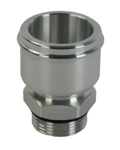 Moroso Electric Water Pump Hose Adapter -16An to 1-3/4in Hose - Raw Aluminum - 63523