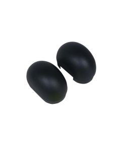 Westin Platinum 4 Oval 4 in Tube Step End Cap Kit - Black - 22-5003