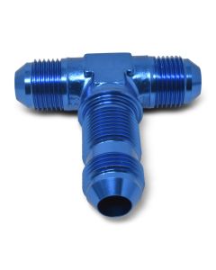 Russell Performance -3 AN Flare Bulkhead Tee Fitting (Blue) - 661300