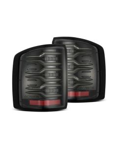 AlphaRex 14-18 GMC Sierra 1500/2500HD/3500HD LUXX-Series LED Tail Lights Alpha-Blk Actv Lgt Seq. Sig - 630030