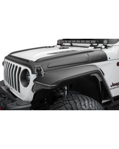 Bushwacker 07-18 Jeep Wrangler JK/JKU Trail Armor Hood Armor (3pc Set) - Tex. Black - 14129
