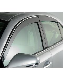 AVS 11-18 Jeep Grand Cherokee Ventvisor Low Profile Deflectors 4pc - Smoke w/Chrome Trim - 794015