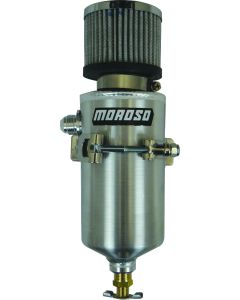Moroso Breather Tank/Catch Can -8An Male Fitting - Aluminum - 85458