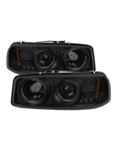 Spyder GMC Sierra 1500/2500 99-06 Projector Headlights LED Halo LED Blk Smke PRO-YD-CDE00-HL-BSM - 5078292