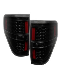 Xtune Ford F150 09-14 LED Tail Lights Black Smoke ALT-JH-FF15009-LED-BSM - 9025655