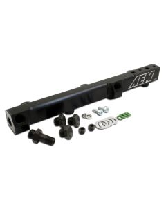 AEM 90-93 Accord DX/LX/SE/EX & 92-01 Prelude S/Si/Si VTEC Black Fuel Rail - 25-104BK