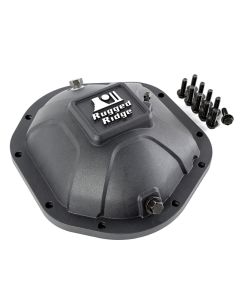 Rugged Ridge Boulder Aluminum Differential Cover Dana 44 Black - 16595.12