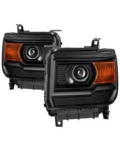 xTune 14-15 GMC Sierra 1500 OEM Style Halogen Headlights - Black (HD-JH-GS14-AM-BK) - 9042423