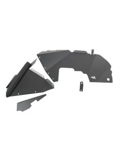 Rugged Ridge Inner Fender Liners Frnt Aluminum Black 18-20 Jeep Wrangler JL - 11615.61