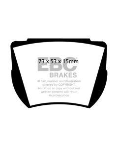 EBC 59-65 Aston Martin DB4 3.7L Convertible Yellowstuff Rear Brake Pads - DP4141R
