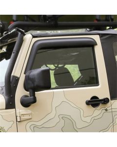 Rugged Ridge Window Visors Matte Black 07-18 2-Door Jeep Wrangler - 11349.11