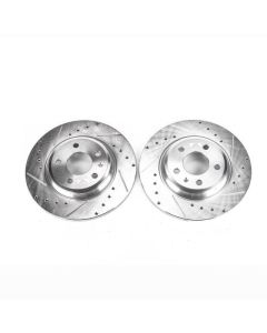 Power Stop 09-19 Audi A4 Rear Evolution Drilled & Slotted Rotors - Pair - EBR1007XPR