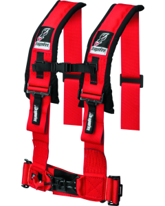 DragonFire Racing Harness- H-Style- 4-Point- 3in Buckle- Red - 521355