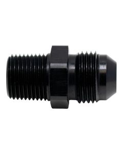 DeatschWerks 8AN Male Flare to 3/8in Male NPT Adapter - Anodized Matte Black - 6-02-0905-B