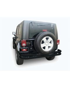 Rampage 2007-2018 Jeep Wrangler(JK) Double Tube Rear Bumper - Black - 88648