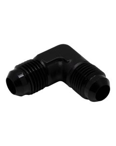DeatschWerks 6AN Male Flare to 6AN Male Flare 90-Degree Fitting - Anodized Matte Black - 6-02-0207-B