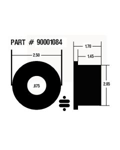 Ridetech 1.7in Wide Poly Bushing 7/8in ID - 90001084
