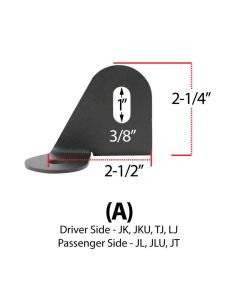 Rugged Radios Antenna Mount for Jeep Wrangler TJ LJ JK JL and Gladiator JT Jeep B Mount - MT-ANT-JEEP-PS