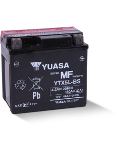 Yuasa YTX5L-BS Maintenance Free AGM 12-Volt Battery w/Bottle - YUAM32X5B