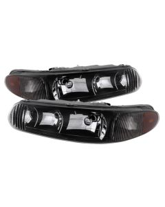 Xtune Buick Century 97-05 Regal 97-04 Crystal Headlights Black HD-JH-BUCEN97-AM-BK - 9025235