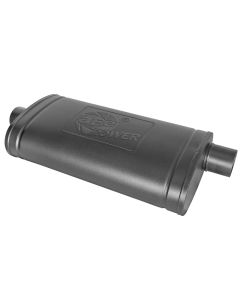 aFe MACH Force-Xp 409 SS Muffler w/ Black Finish 3in Center/Offset 22in L x 11in x 5in - Oval Body - 49M00016-B