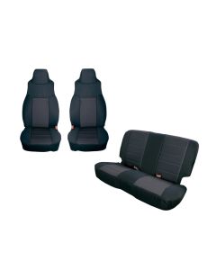 Rugged Ridge Seat Cover Kit Black 03-06 Jeep Wrangler TJ - 13293.01